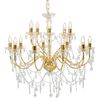 vidaXL Lustre 2 couches Dor&eacute; 15 ampoules E14