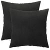 vidaXL Housse de coussin 2 pcs HEERLEN Noir 40 x 40 cm Velours