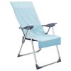 vidaXL Serviettes de chaise d'ext&eacute;rieur 2 pcs Bleu 130 x 60 cm