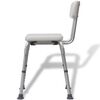 vidaXL Chaise de douche Aluminium Blanc