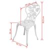 vidaXL Chaises de bistro lot de 2 Aluminium coulé Blanc