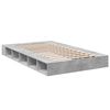 vidaXL Cadre de lit sans matelas gris b&eacute;ton 135x190 cm