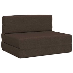 vidaXL Canap&eacute;-lit pliable Taupe 70 x 80 x 60 cm Tissu