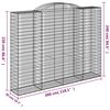 vidaXL Paniers &agrave; gabions arqu&eacute;s 13 pcs 300x50x220/240 cm fer galvanis&eacute;