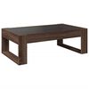 vidaXL Table basse avec LED infini ch&ecirc;ne marron 90x53x30 cm