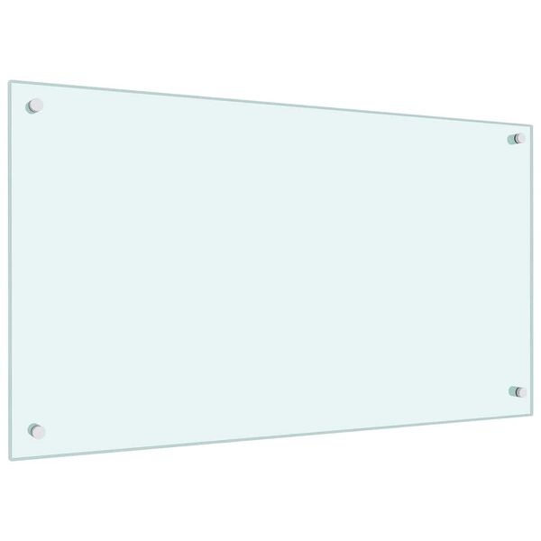 vidaXL Protection de cuisine 2 pcs Blanc 90 x 50 cm verre tremp&eacute;