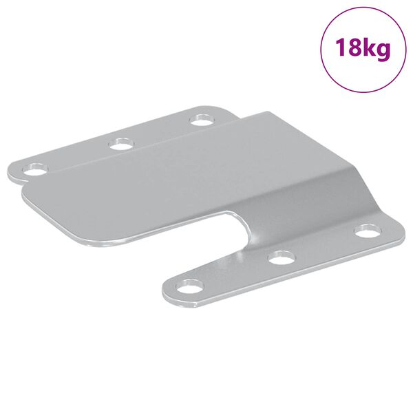 vidaXL Support de montage encastr&eacute; 419 pcs Argent&eacute; 75 x 66 mm Acier