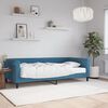 vidaXL Lit de jour avec matelas bleu 100x200 cm velours