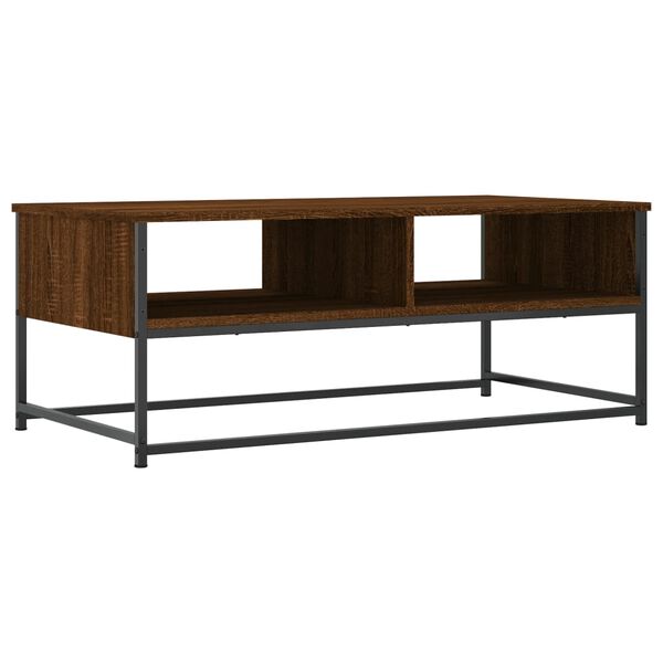 vidaXL Table basse ch&ecirc;ne marron 100x51x40 cm bois d'ing&eacute;nierie
