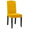 vidaXL Chaises &agrave; manger lot de 2 Jaune Velours