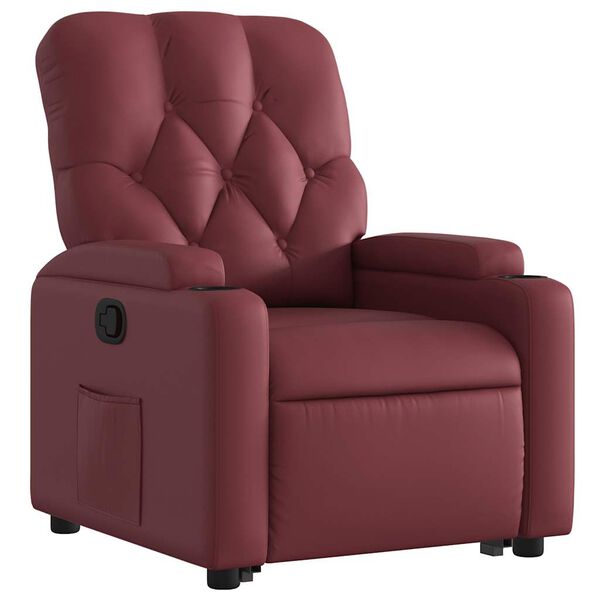 vidaXL Fauteuil inclinable Rouge bordeaux Similicuir