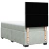 vidaXL Sommier &agrave; lattes de lit et matelas Gris clair 90x200 cm Velours