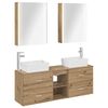 vidaXL Ensemble de mobilier de salle de bain 5 pc Ch&ecirc;ne artisanal