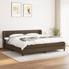 vidaXL Sommier &agrave; lattes de lit avec matelas Marron fonc&eacute; 200x200 cm