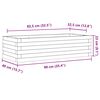 vidaXL Jardinière cire marron 90x40x23 cm bois de pin massif