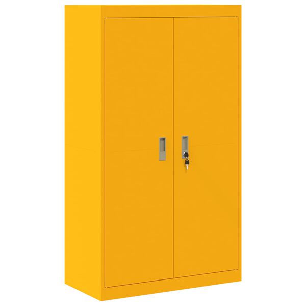 vidaXL Armoire de rangement 2 pcs Jaune moutarde 80 x 40 x 140 cm