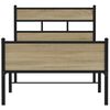 vidaXL Cadre de lit sans matelas ch&ecirc;ne sonoma 90x200 cm