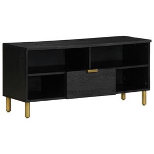vidaXL Meuble TV noir 100x33x46 cm bois d'ing&eacute;nierie