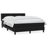 vidaXL Sommier &agrave; lattes de lit avec matelas noir 160x210 cm velours
