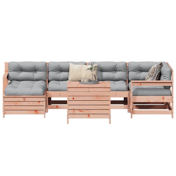 vidaXL Salon de jardin 7 pcs bois massif sapin de douglas