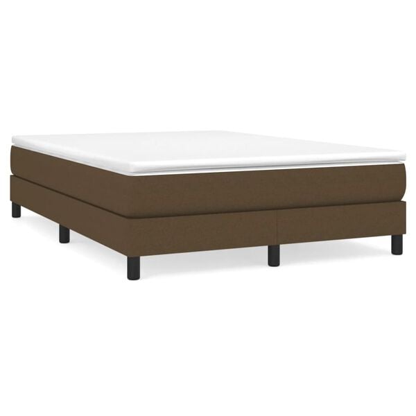 vidaXL Sommier &agrave; lattes de lit avec matelas Marron fonc&eacute; 160x200 cm