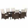 vidaXL Ensemble de salle &agrave; manger pour jardin 7 pc Marron polyrotin