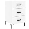 vidaXL Table de chevet blanc 40x40x66 cm bois d'ing&eacute;nierie
