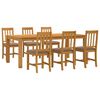 vidaXL Ensemble de salle &agrave; manger 7 pc Gris Bois de ch&ecirc;ne massif