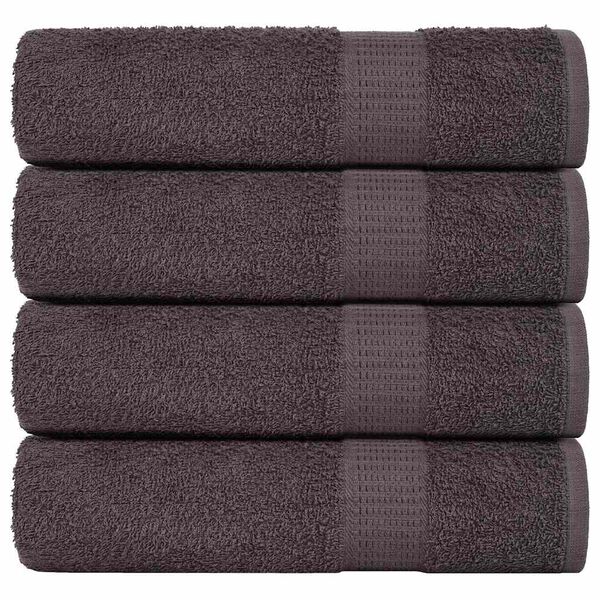 vidaXL Essuie-mains FROGN 4 pcs anthracite 50x100 cm 360 g/m&sup2;