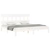 vidaXL Cadre de lit sans matelas blanc bois massif de pin