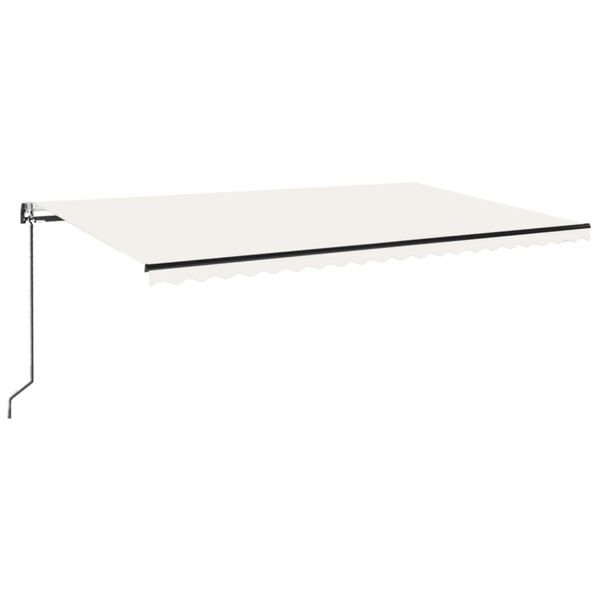 vidaXL Auvent r&eacute;tractable automatique 500x300 cm Cr&egrave;me