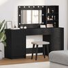 vidaXL Table de Toilette 3 pcs Ch&ecirc;ne noir Bois d'ing&eacute;nierie
