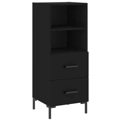 vidaXL Buffet haut Noir 34,5x34x180 cm Bois d'ingénierie