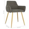 vidaXL Chaises &agrave; manger lot de 2 Gris fonc&eacute; Velours