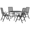 vidaXL Ensemble de chaises de jardin inclinables 5 pcs anthracite