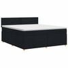 vidaXL Lit boxspring avec matelas Noir 140 x 190 cm Tissu
