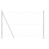 vidaXL Poteau de cl&ocirc;ture. Argent&eacute; 25 x 1,5 m (maille de 25 mm) Acier