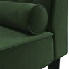 vidaXL Chaise longue avec traversin vert fonc&eacute; velours
