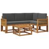vidaXL Ensemble de canap&eacute;s d'ext&eacute;rieur 5 pc Naturel et Anthracite