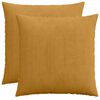 vidaXL Housse de coussin 2 pcs HEERLEN Jaune 80 x 80 cm velours c&ocirc;tel&eacute;