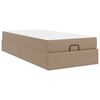 vidaXL Cadre de lit avec matelas avec matelas 2 pcs Tan PVC