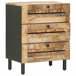 vidaXL Table de chevet Naturel 50 x 33 x 62 cm Bois de mangue massif