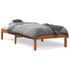 vidaXL Cadre de lit sans matelas cire marron 100x200cm bois pin massif
