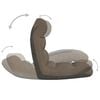 vidaXL Chaise pliable de sol Taupe Tissu