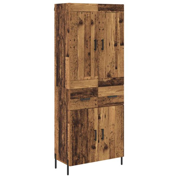 vidaXL Haut Armoire 2 pcs Bois Ancien Bois d'ing&eacute;nierie
