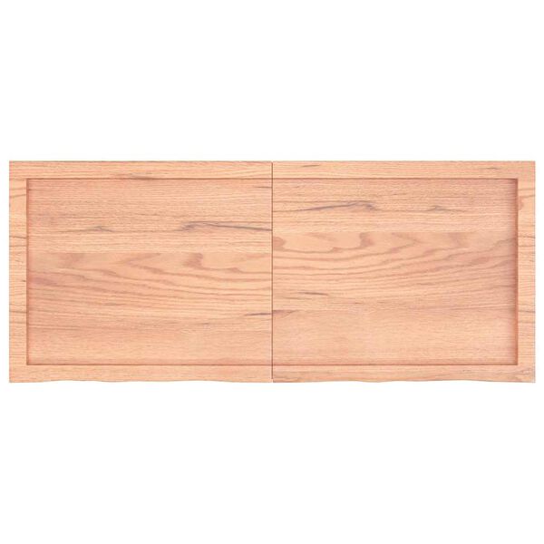 vidaXL Comptoir de salle de bain marron 120x50x(2-4) cm bois trait&eacute;