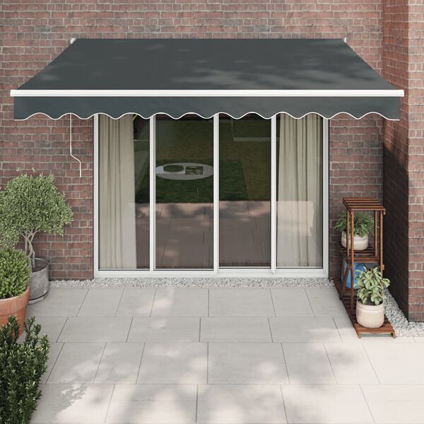 vidaXL Auvent r&eacute;tractable automatique anthracite 3,5x2,5 m