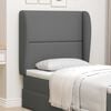 vidaXL Oreille de t&ecirc;te de lit Gris Fonc&eacute; tissu