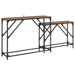 vidaXL Table console 2 pc Bois Ancien 100 x 28 x 75 cm