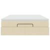 VidaXL Cadre de lit ottoman avec matelas crème 140x200 cm tissu